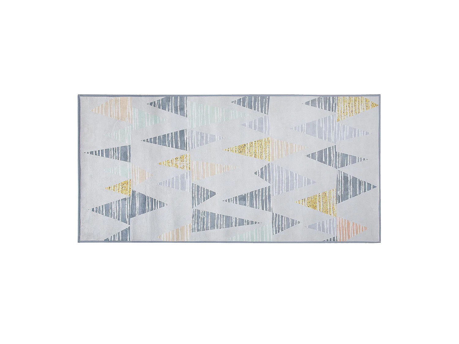 Vloerkleed polyester grijs/geel 80 x 150 cm YAYLA
