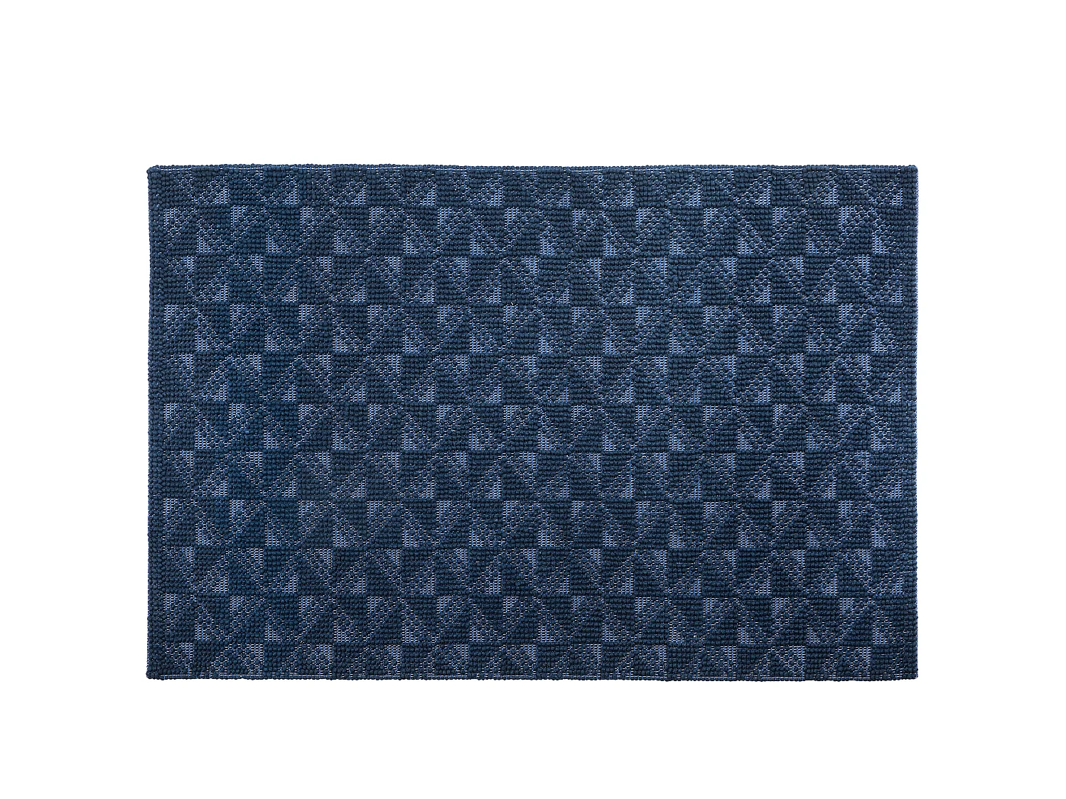 Teppich Wolle marineblau 140 x 200 cm Kurzflor SAVRAN