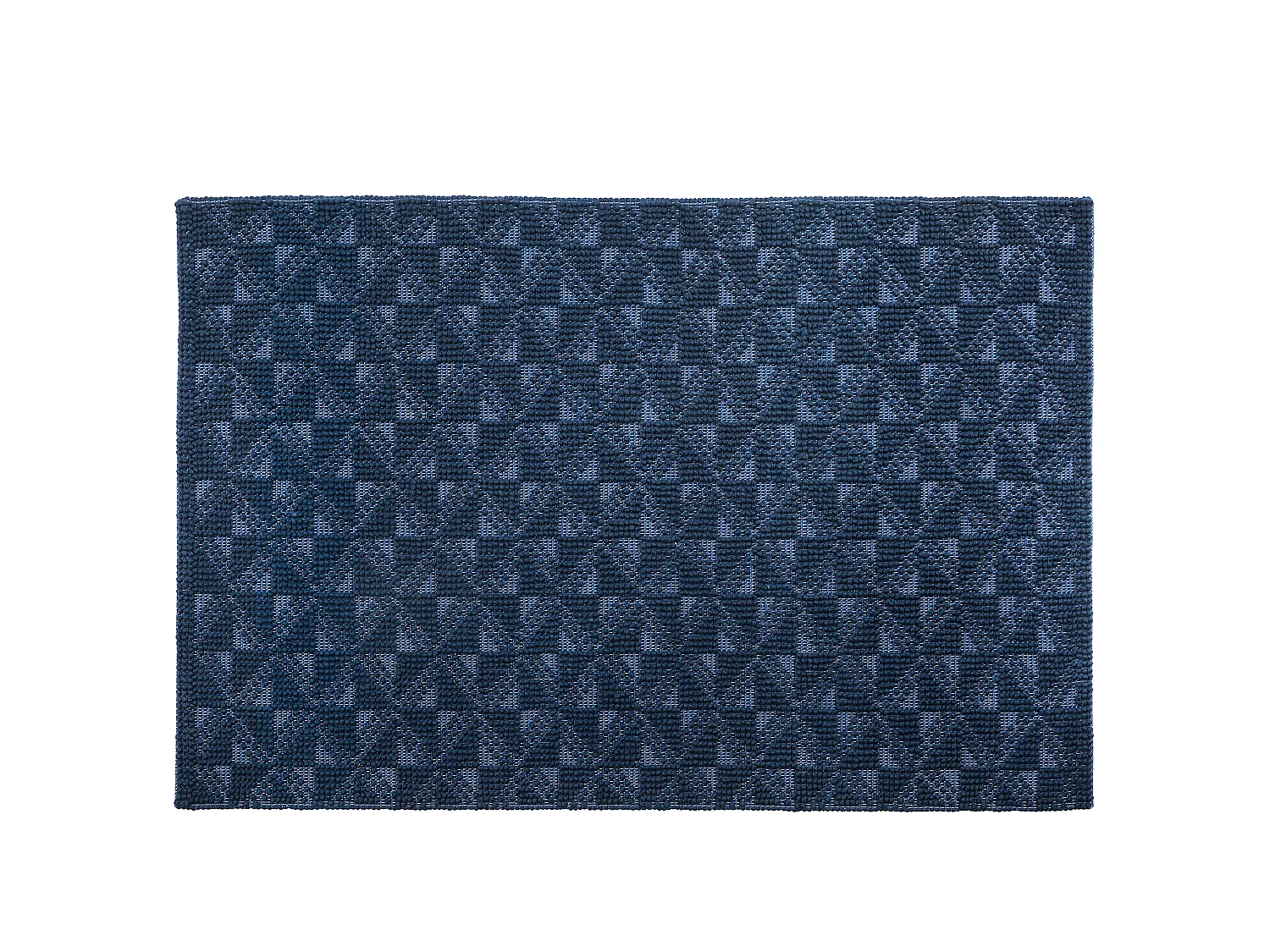 Teppich Wolle marineblau 140 x 200 cm Kurzflor SAVRAN