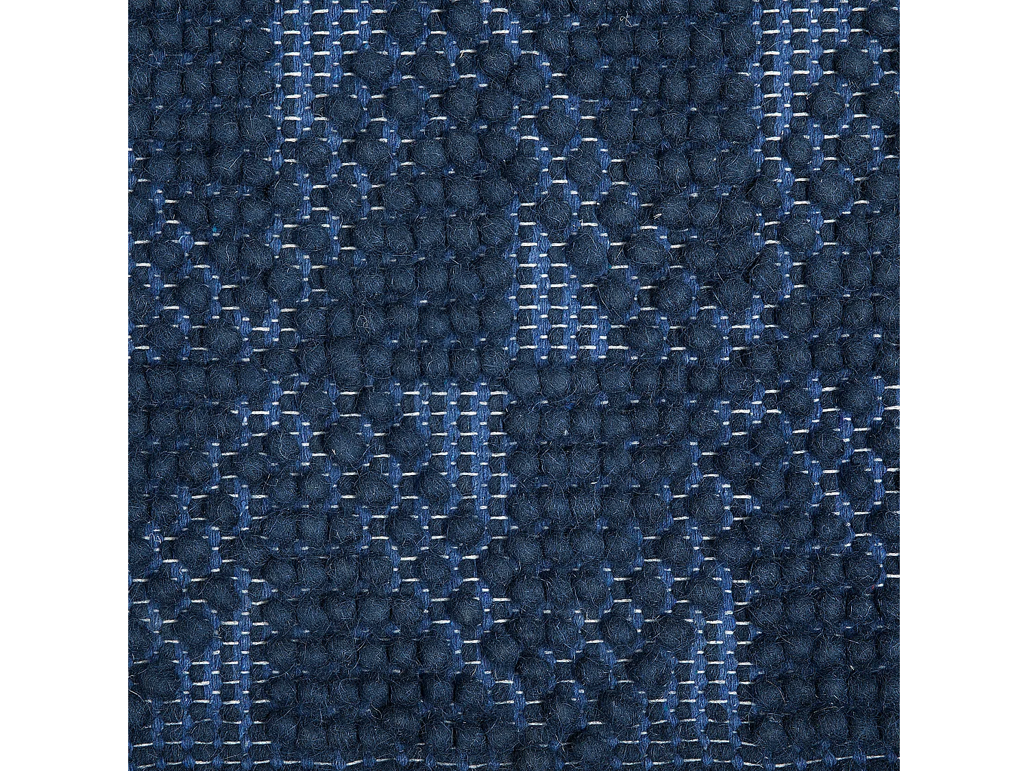 Teppich Wolle marineblau 140 x 200 cm Kurzflor SAVRAN