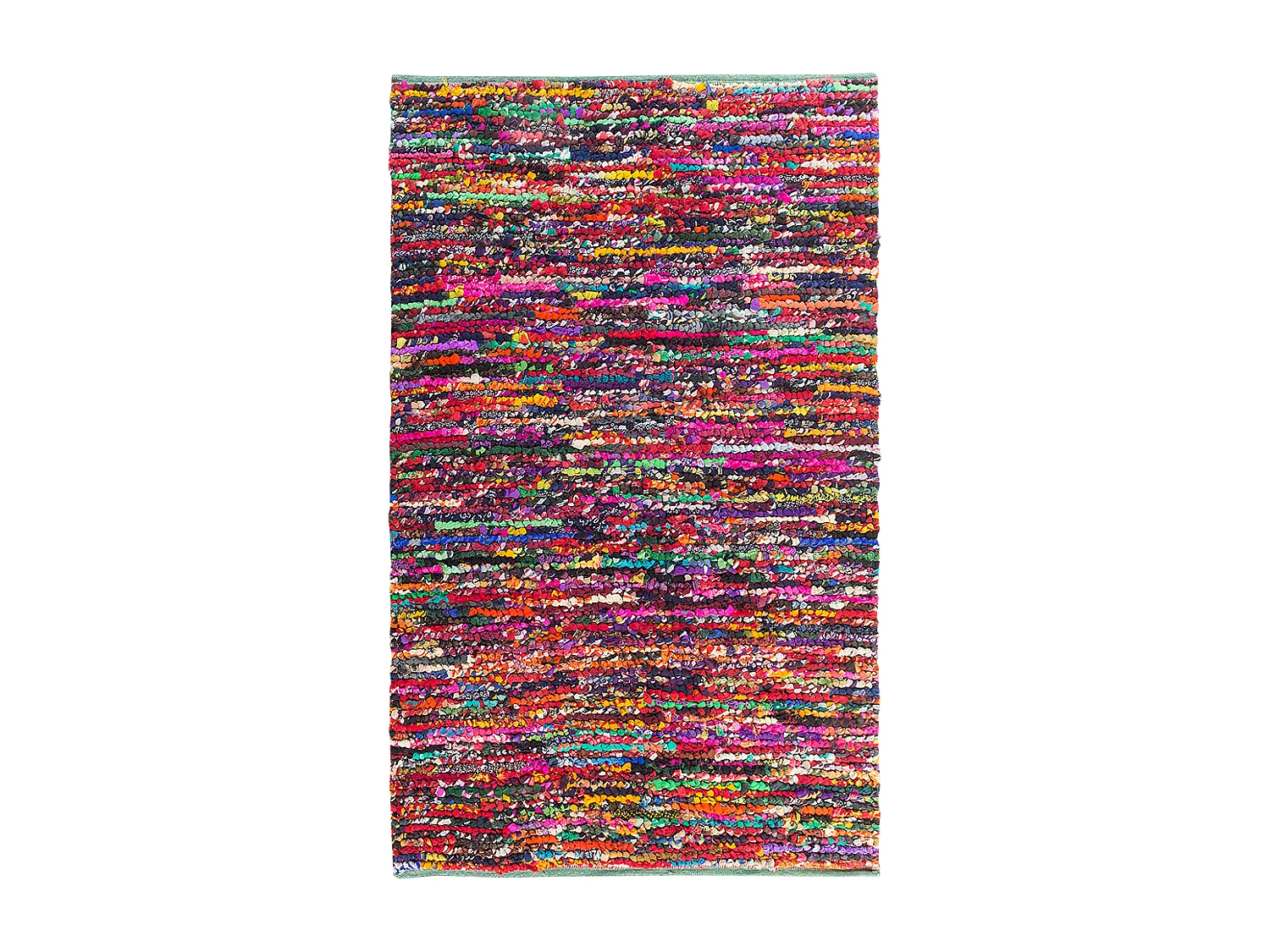 Teppich bunt handgewebt abstraktes Muster 140 x 200 cm Kurzflor Modern Bafra