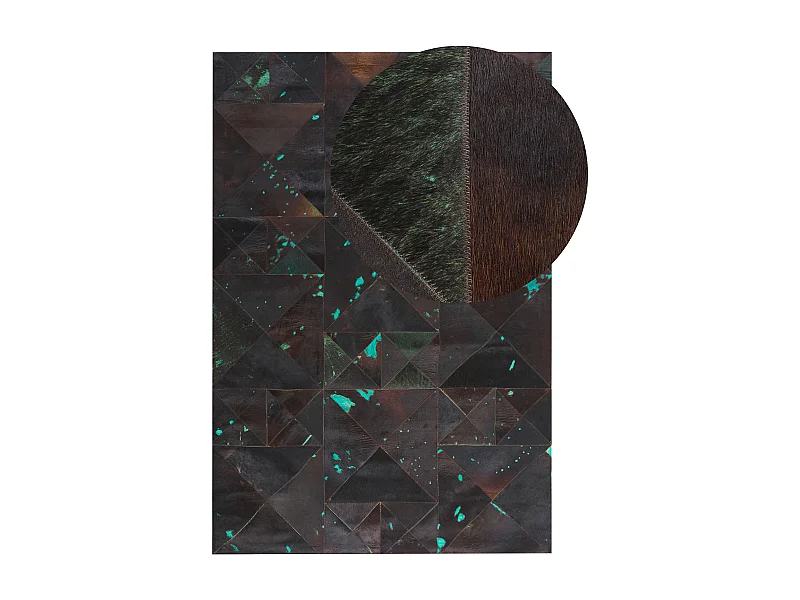 Vloerkleed ATALAN 160 x 230 cm Leer Bruin