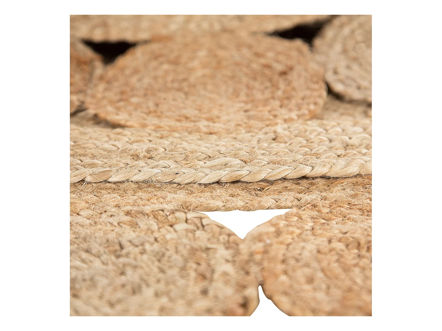 Teppich Jute beige rund dia. 120 cm Ahlat