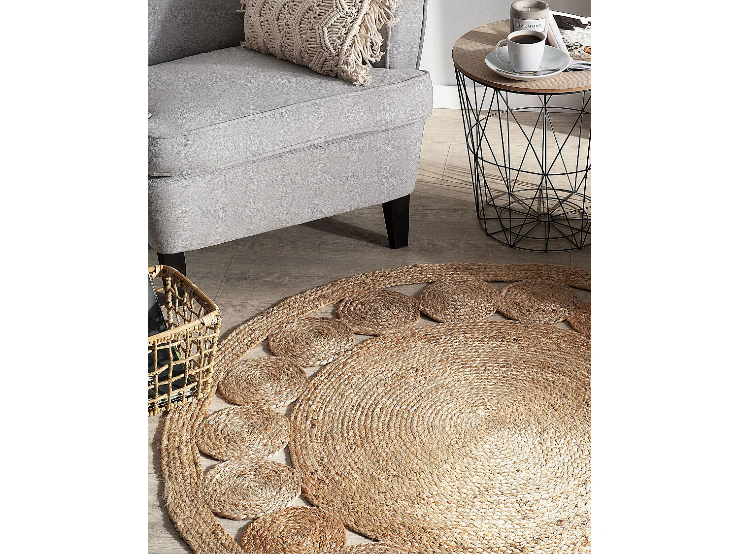 Tapis AHLAT Beige ø 120 cm Jute