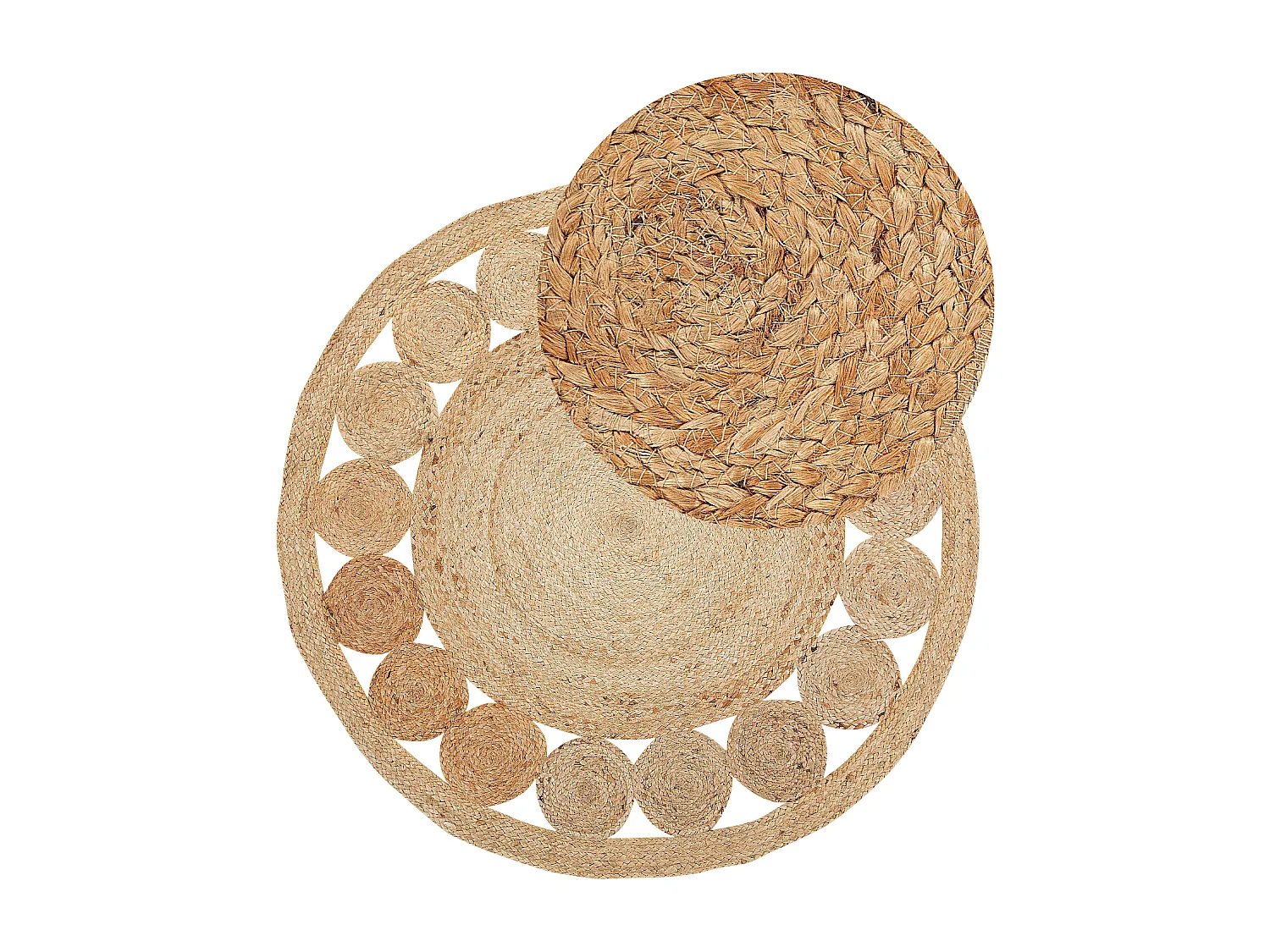 Tappeto iuta beige ø 120 cm AHLAT