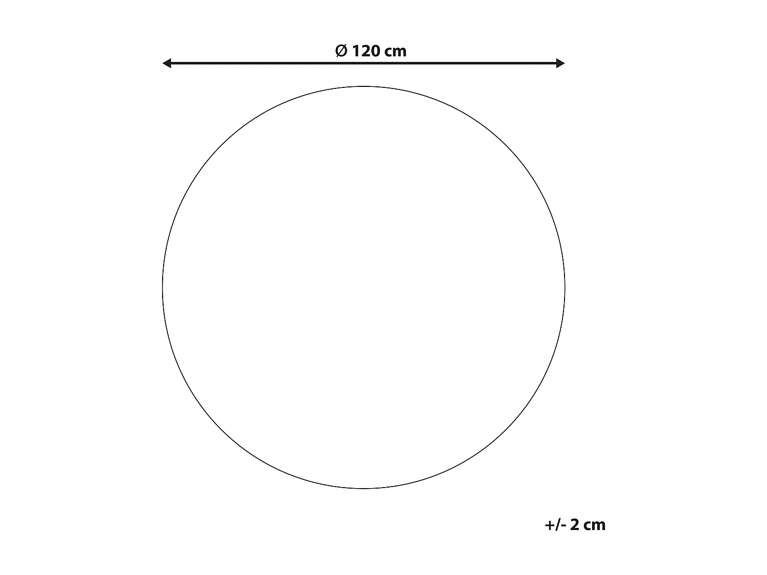 Tappeto iuta beige ø 120 cm AHLAT