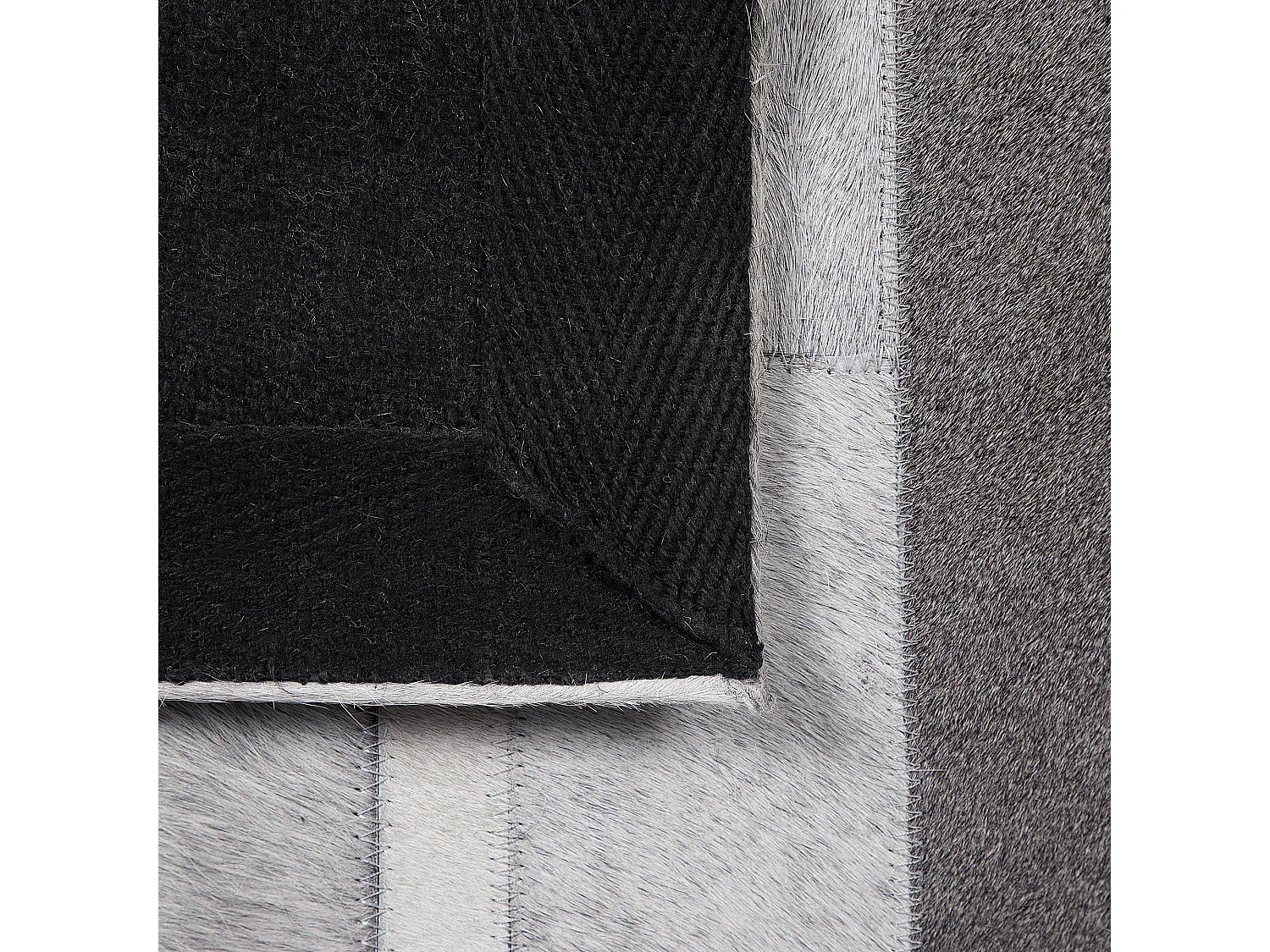 Vloerkleed AZAY 140 x 200 cm Leer Lichtgrijs
