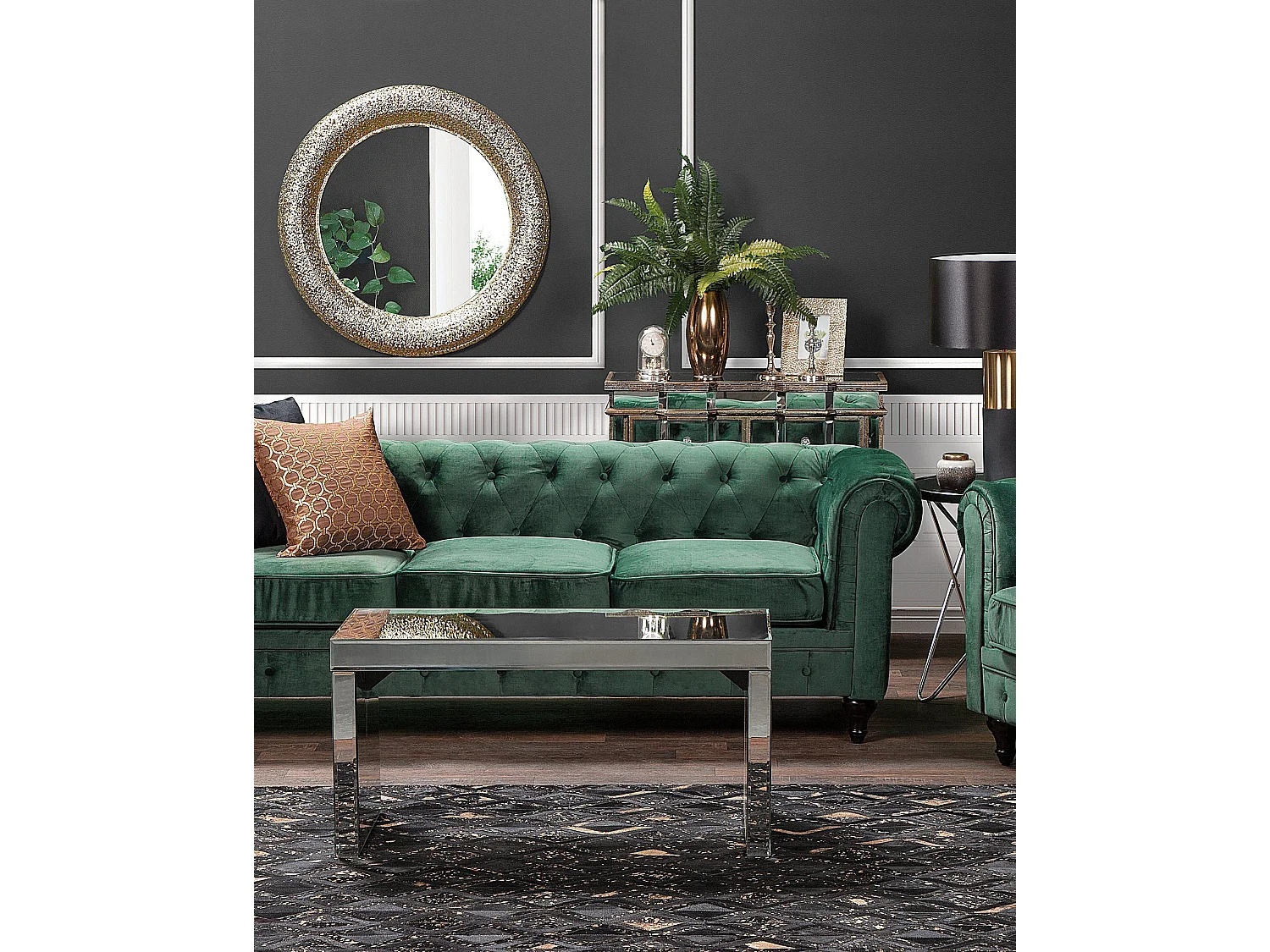 Tapis DEVELI Noir 140 x 200 cm Cuir