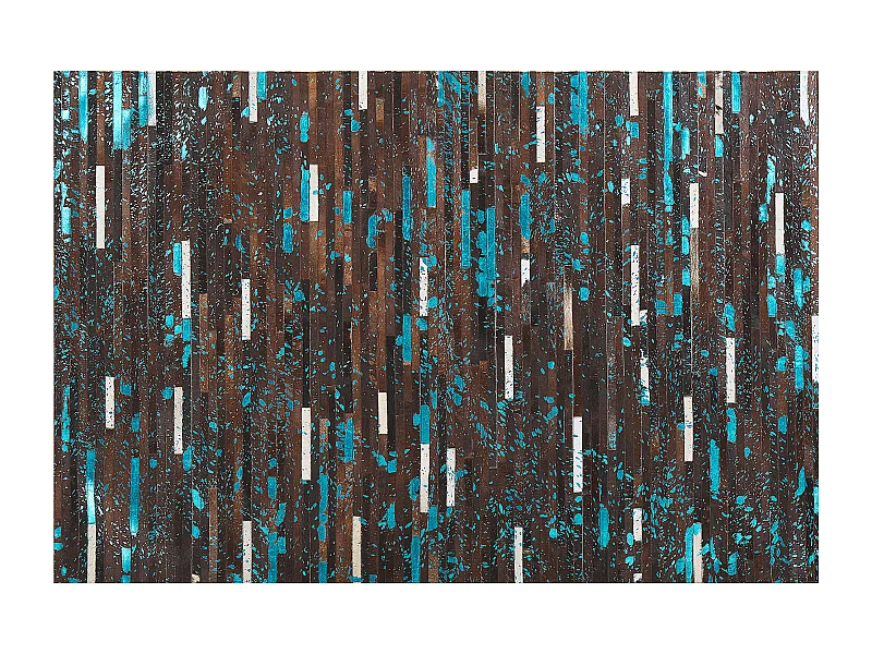 Tapis KISIR Marron foncé 140 x 200 cm Cuir