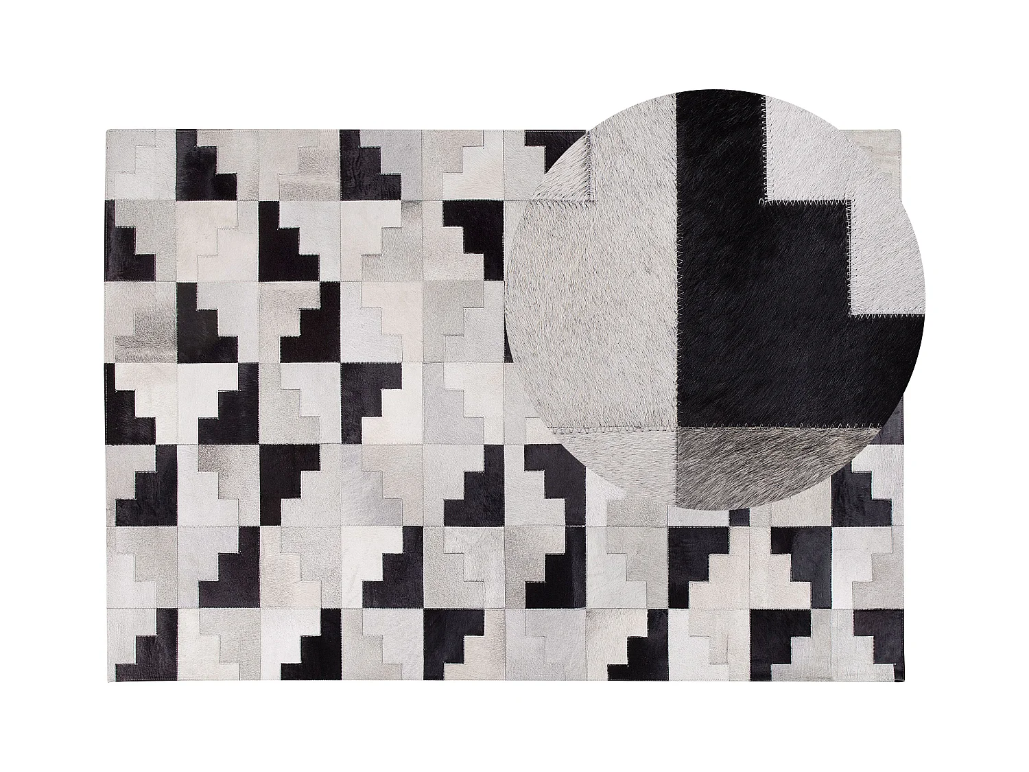 Tapis EFIRLI Gris 140 x 200 cm Cuir