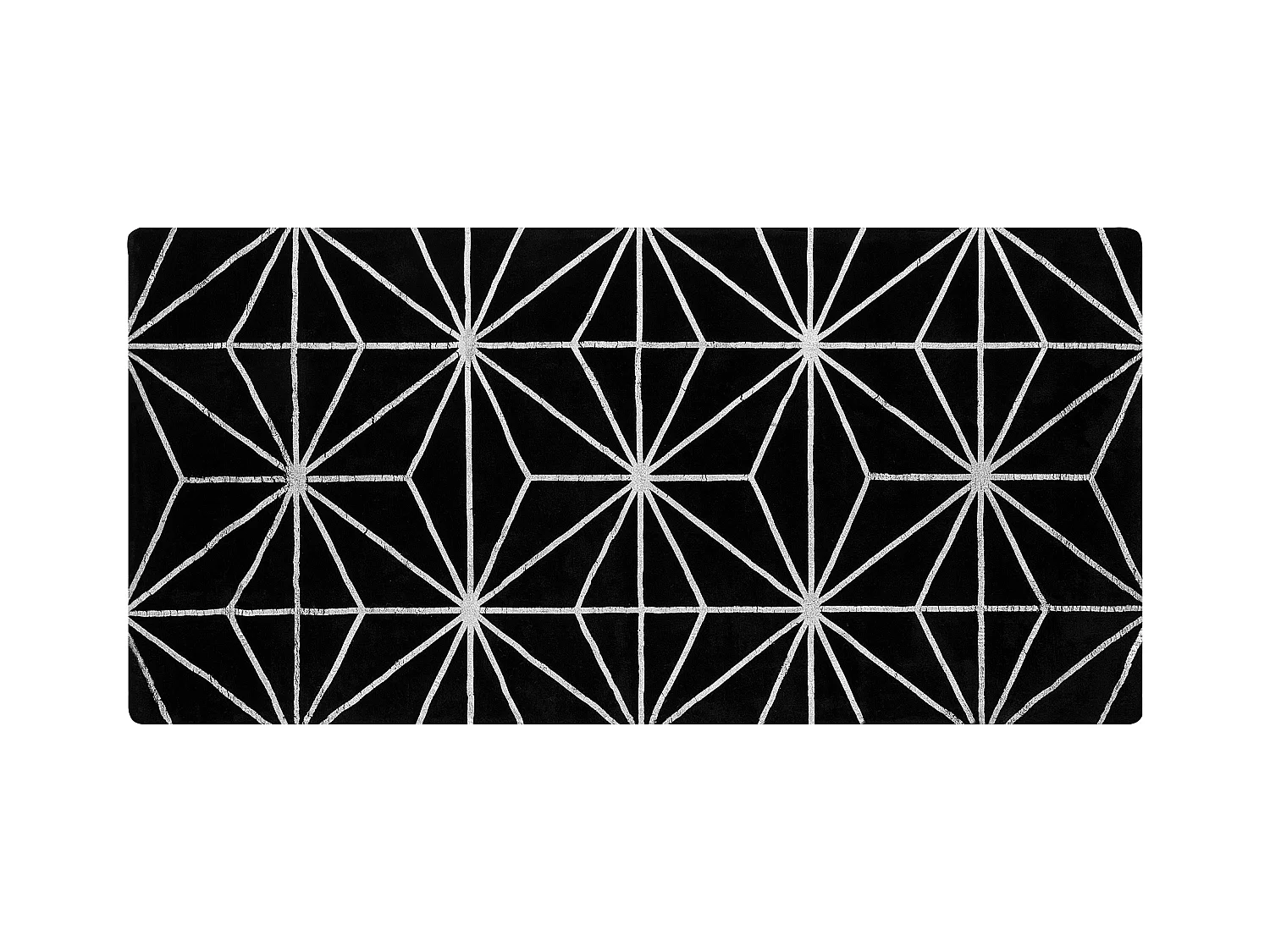 Tapis SIBEL Noir 80 x 150 cm Soie artificielle