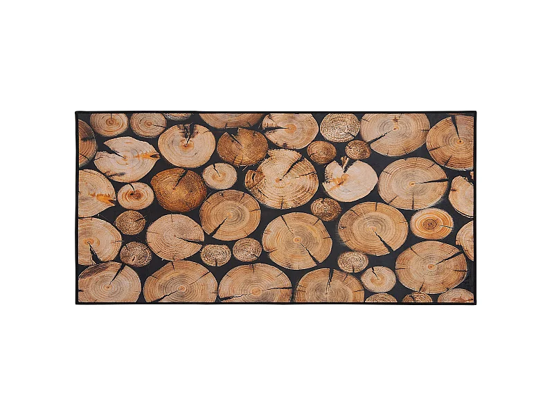 Alfombra marrón/negro 80 x 150 cm KARDERE