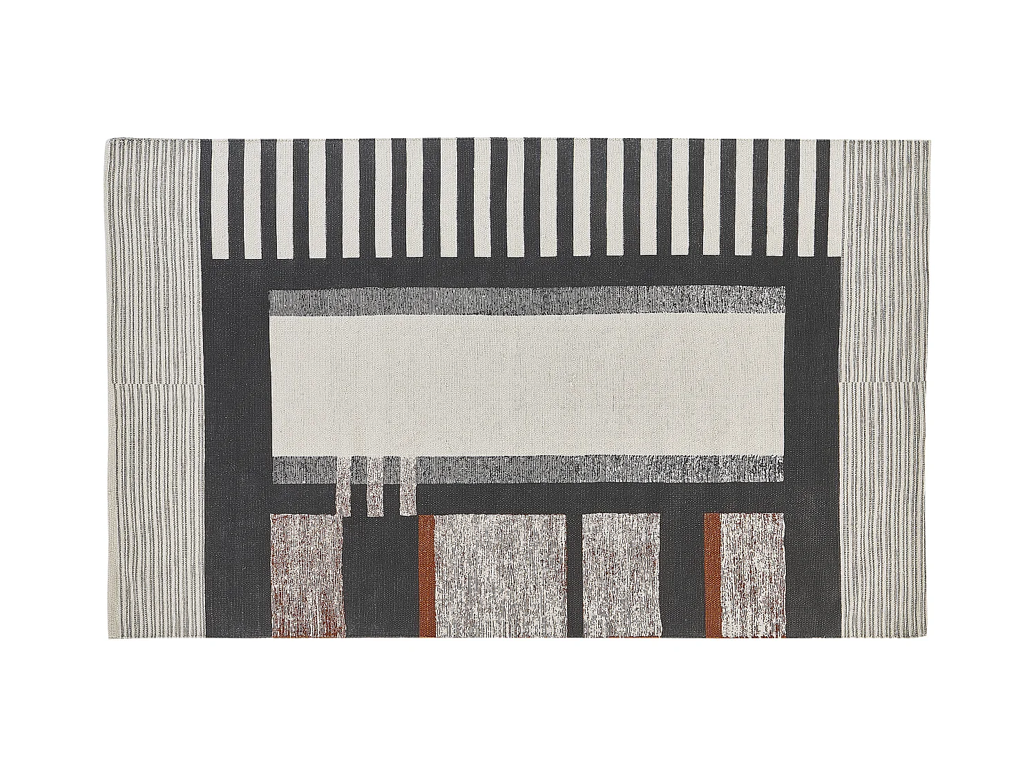 Tappeto multicolore rettangolare in cotone 160 x 230 cm KAKINADA