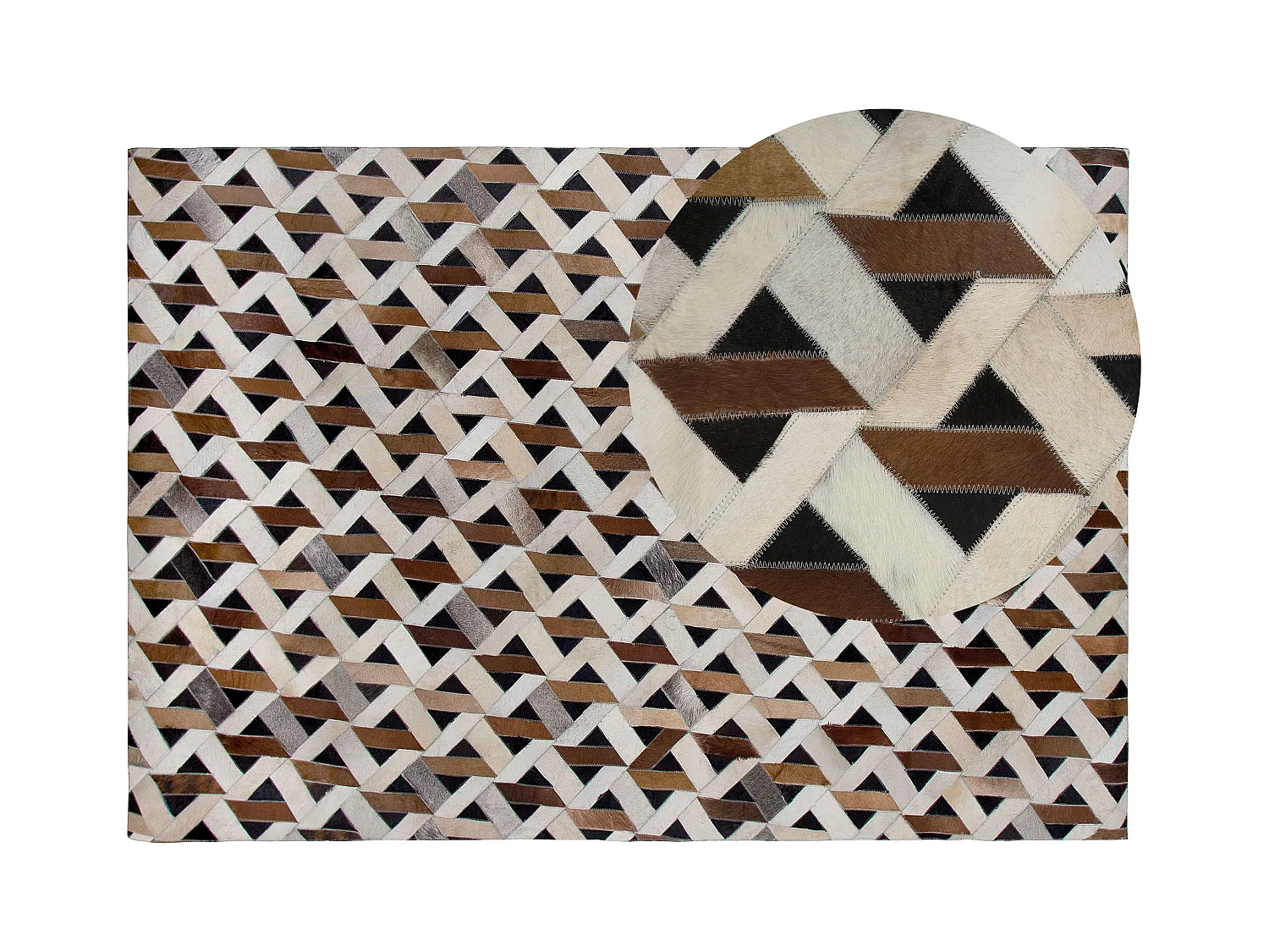 Tapis TUGLU Marron 160 x 230 cm Cuir