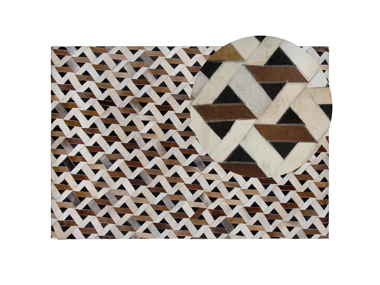 Tapis TUGLU 160 x 230 cm Cuir Marron