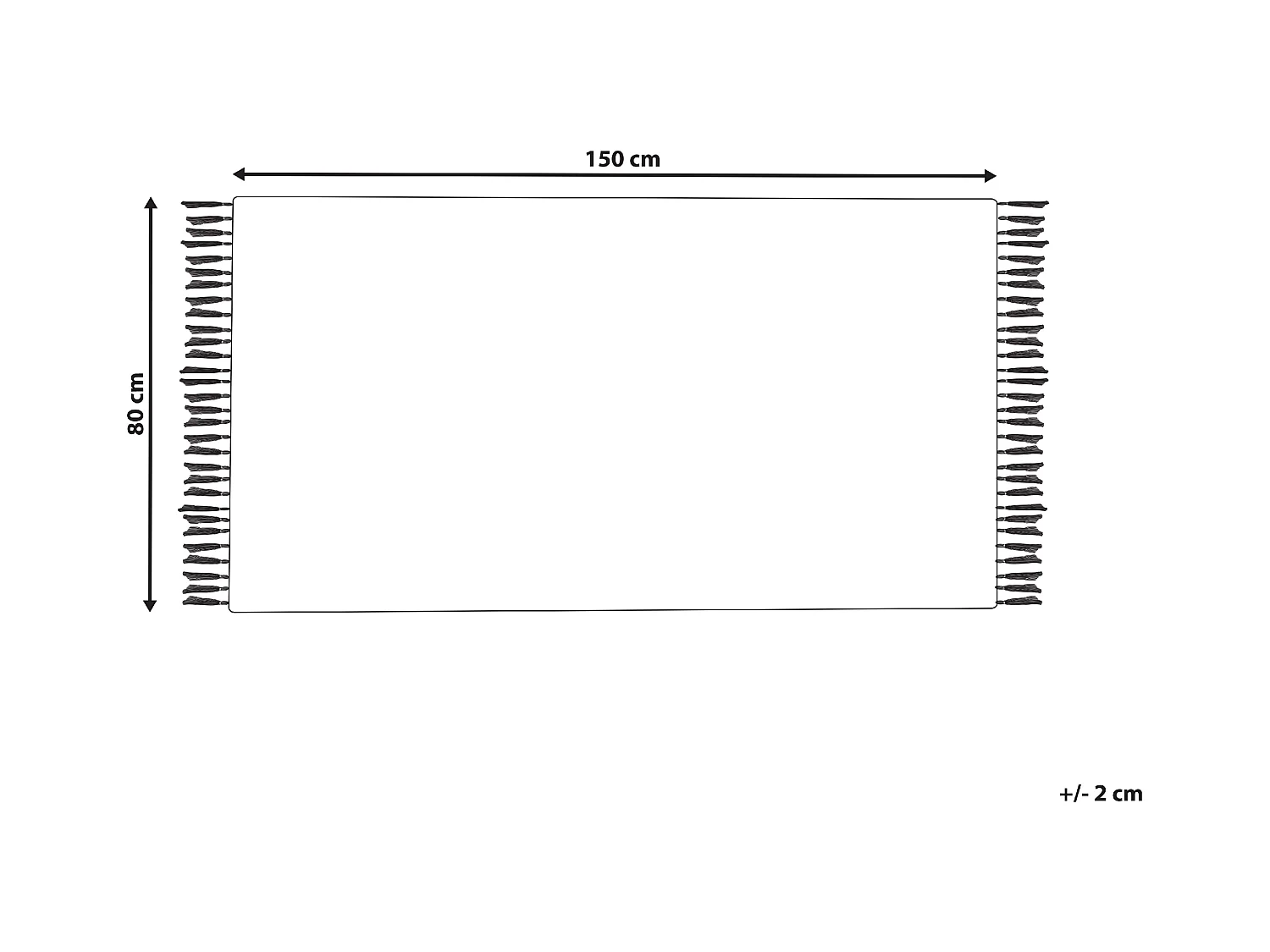 Vloerkleed polyester meerkleurig 80 x 150 cm KONAKLI