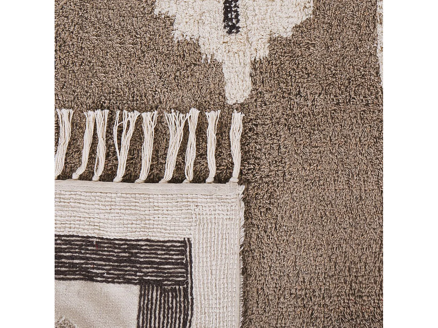 Dywan bawełniany 160 x 230 cm beżowy GEYVE