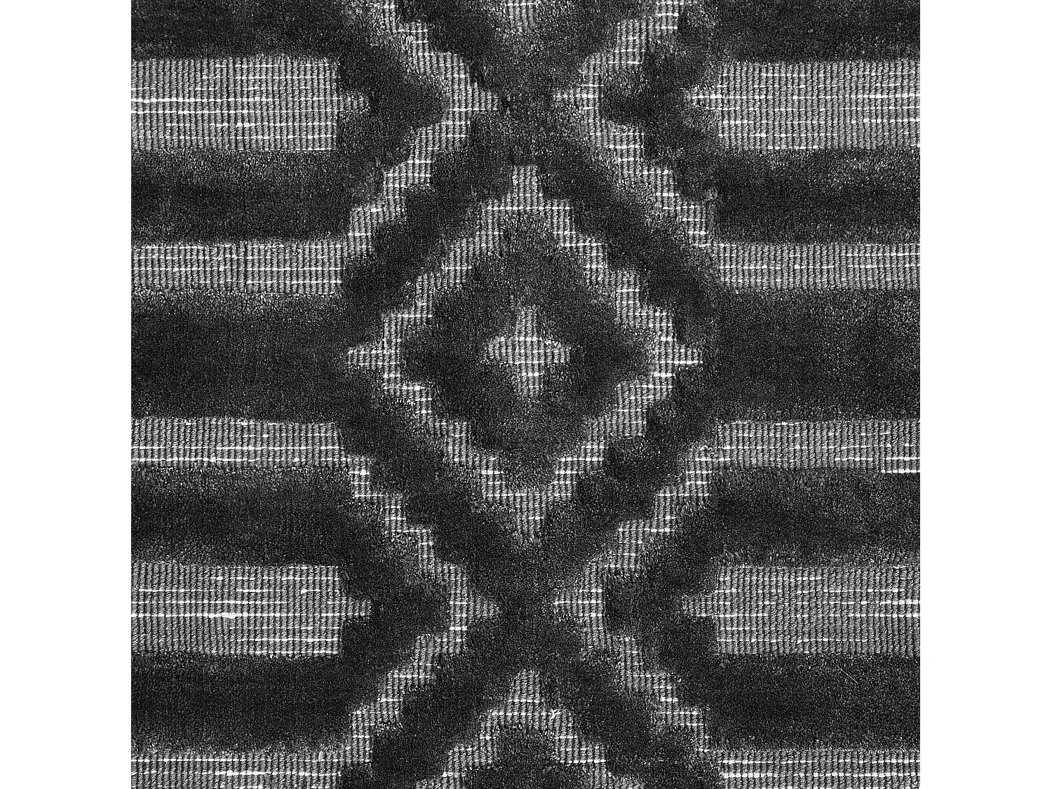 Teppich dunkelgrau 80 x 150 cm geometrisches Muster Kurzflor ADATEPE