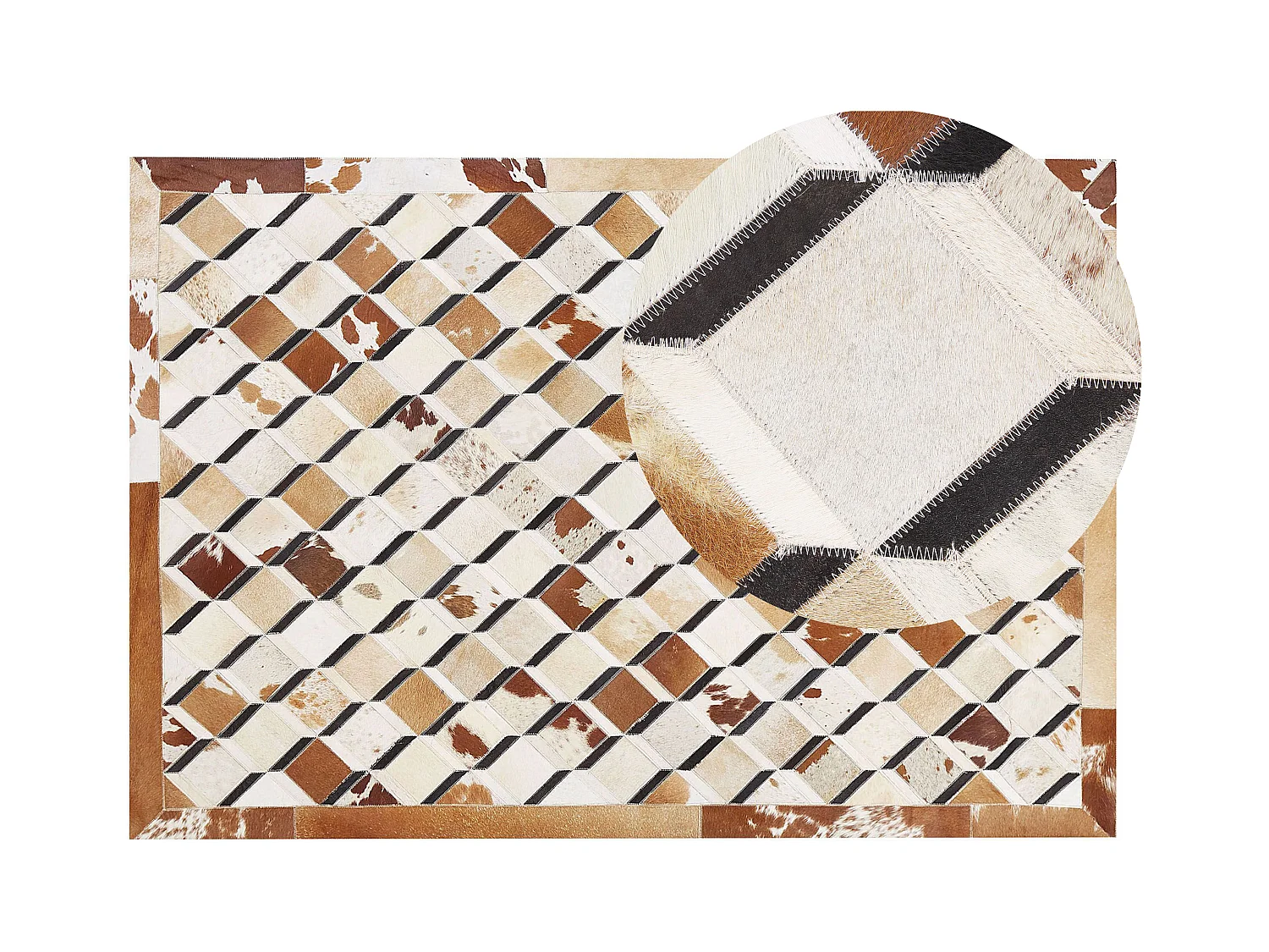 Tapis SERINOVA Marron 140 x 200 cm Cuir