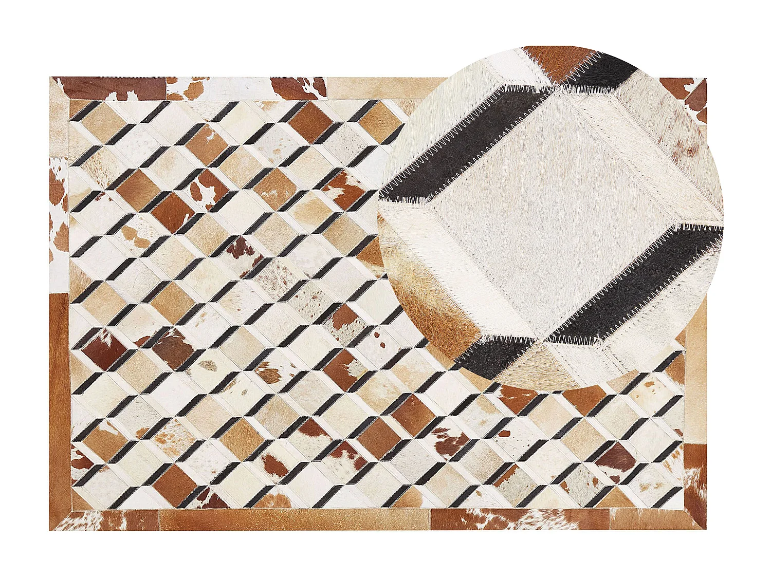 Tapete SERINOVA 140 x 200 cm Pele Castanho