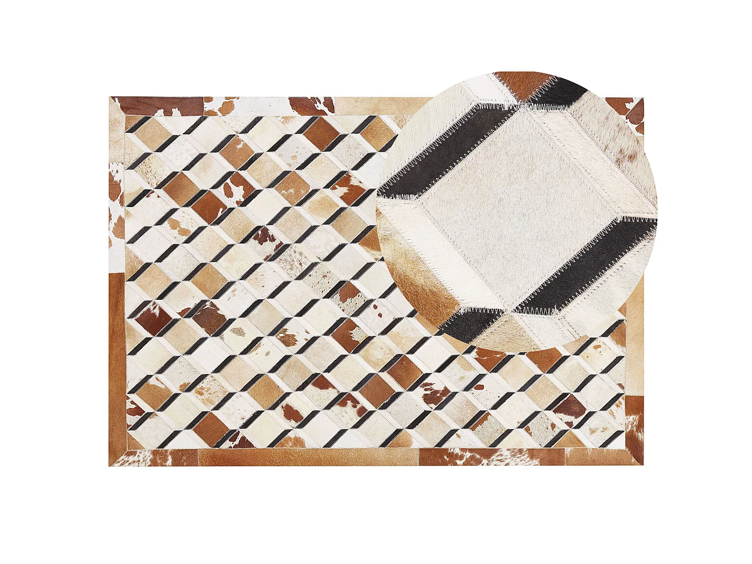 Tapis SERINOVA 140 x 200 cm Cuir Marron
