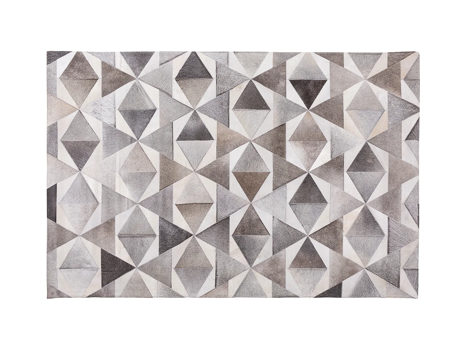 Teppich ALAKA 160 x 230 cm Echtleder Grau