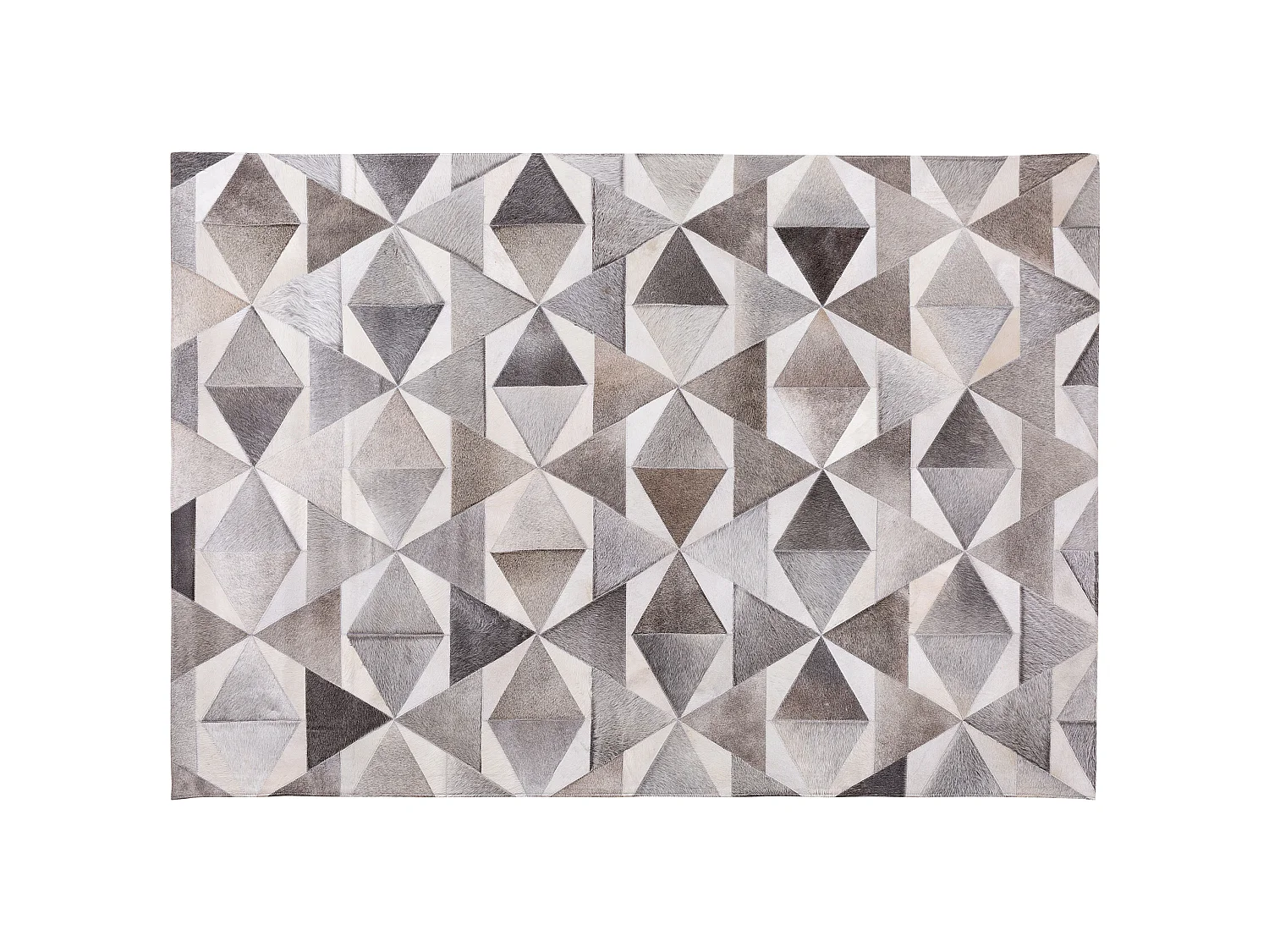 Vloerkleed ALAKA 160 x 230 cm Leer Grijs