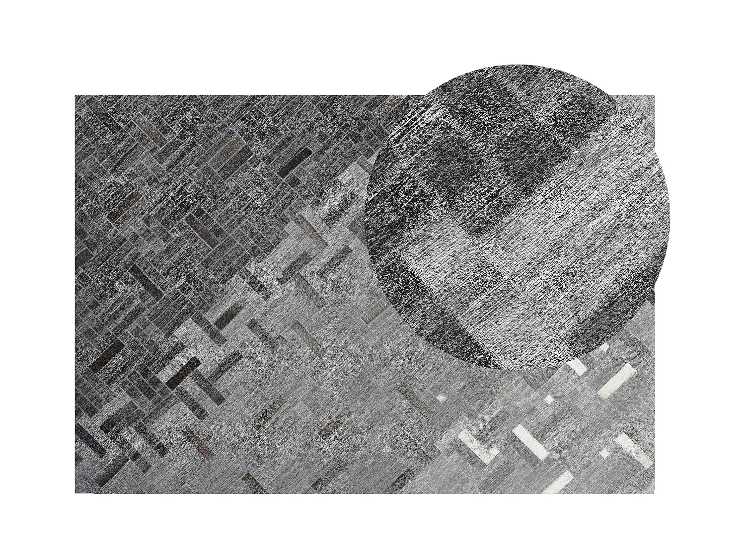 Vloerkleed DARA 140 x 200 cm Viscose Grijs