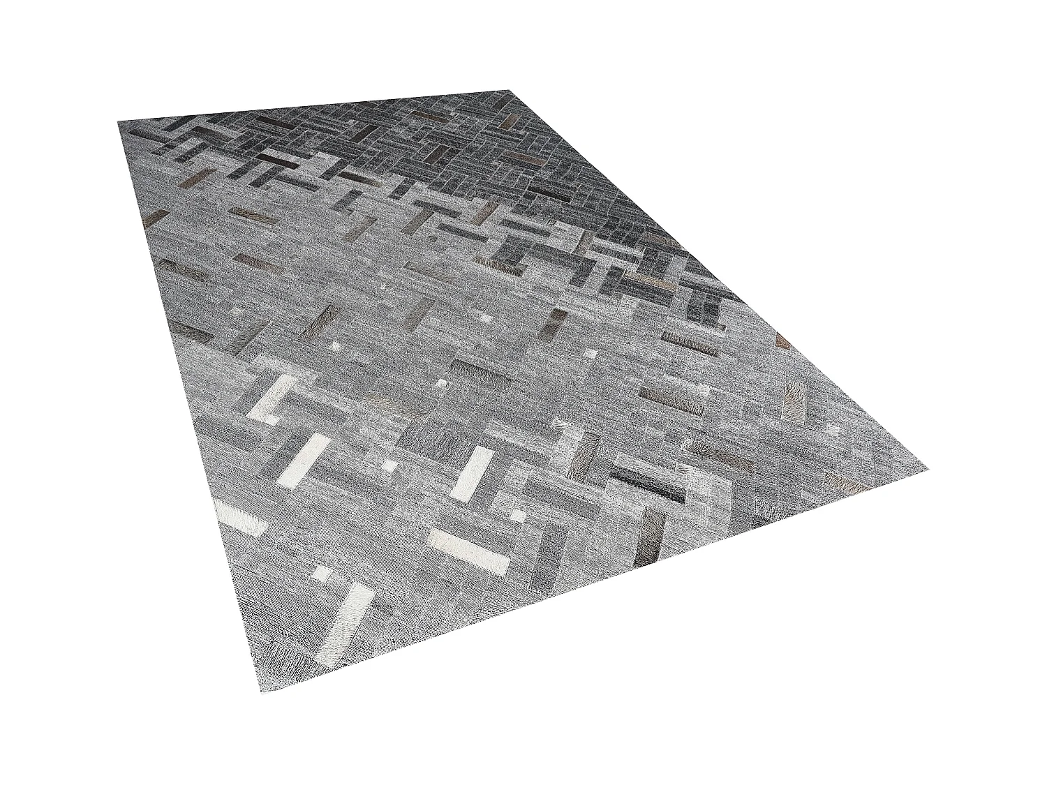 Vloerkleed DARA 140 x 200 cm Viscose Grijs
