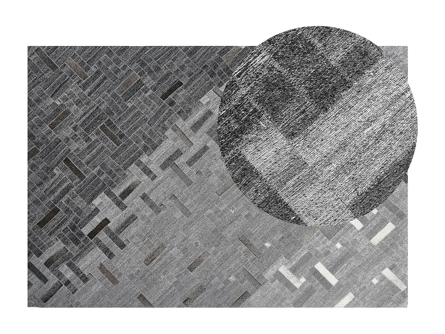 Vloerkleed DARA 140 x 200 cm Viscose Grijs