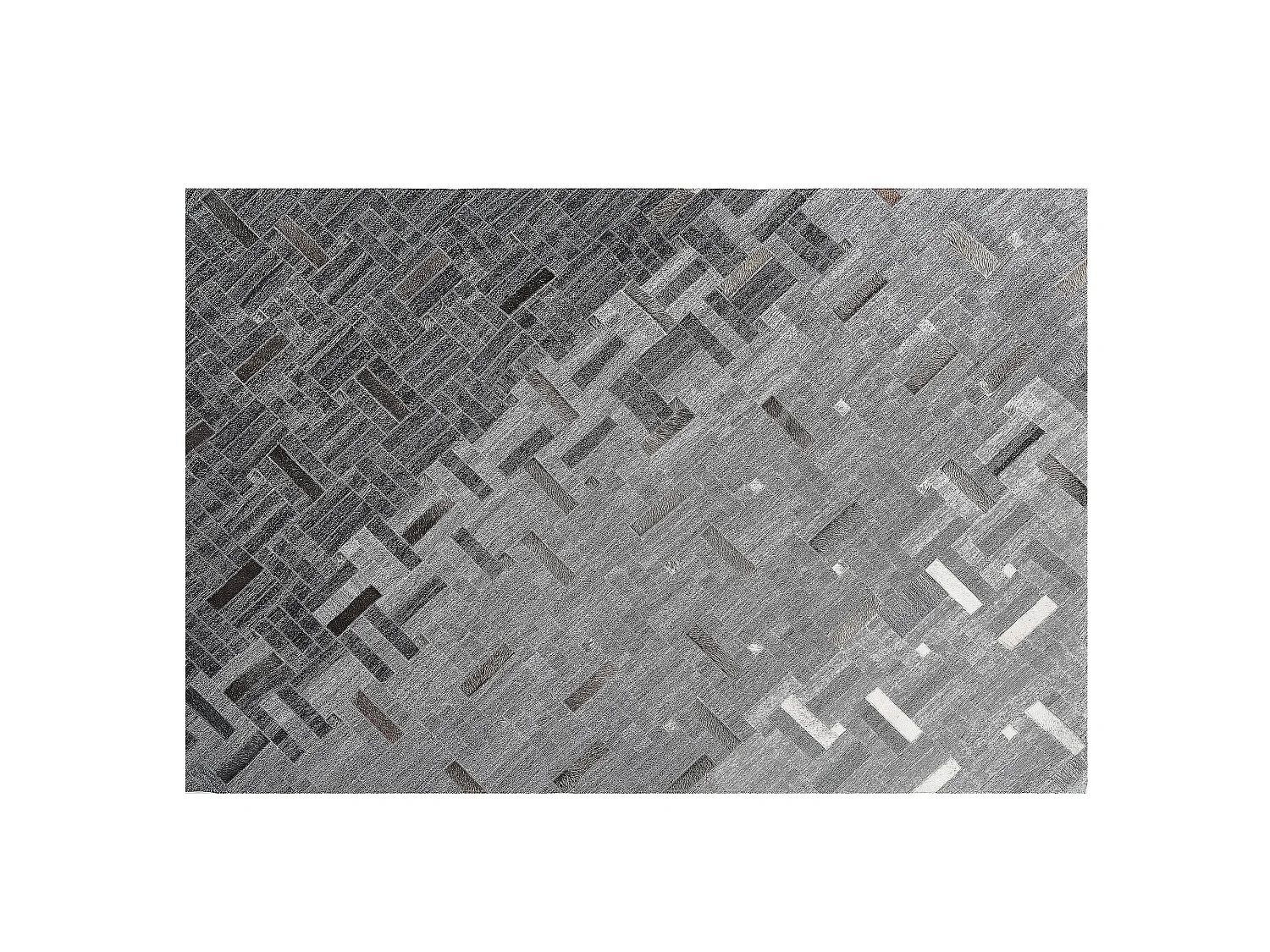 Vloerkleed DARA 140 x 200 cm Viscose Grijs