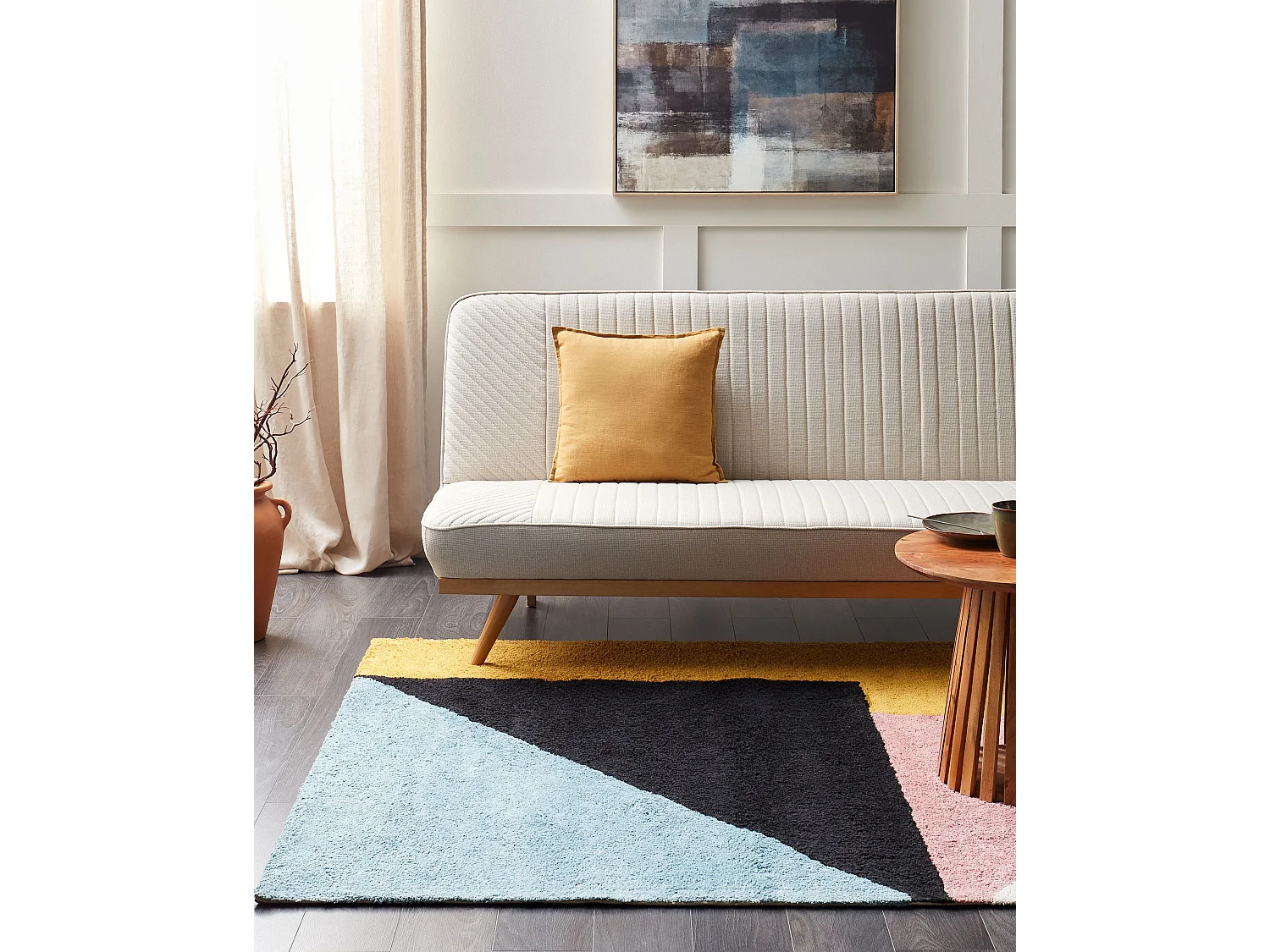 Tapete de algodão multicolor 140 x 200 cm JALGAON