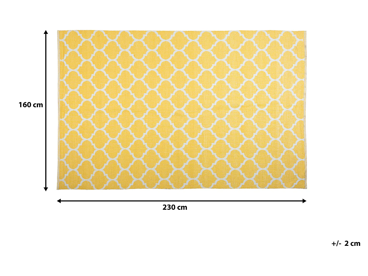 Vloerkleed polyester geel 160 x 230 cm AKSU