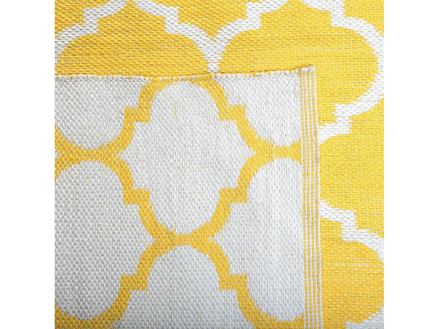 Vloerkleed polyester geel 160 x 230 cm AKSU