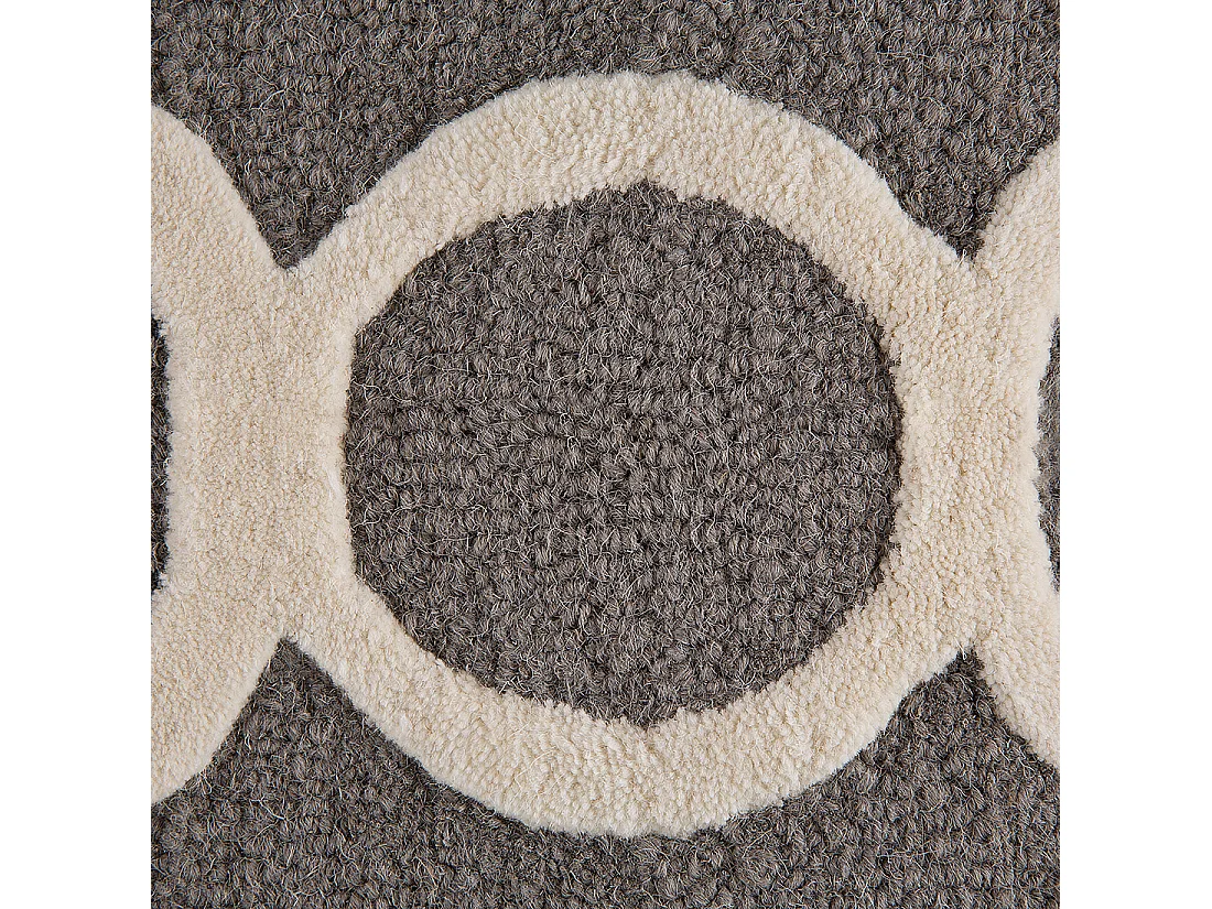 Tapis en coton et laine gris 140 x 200 cm ZILE