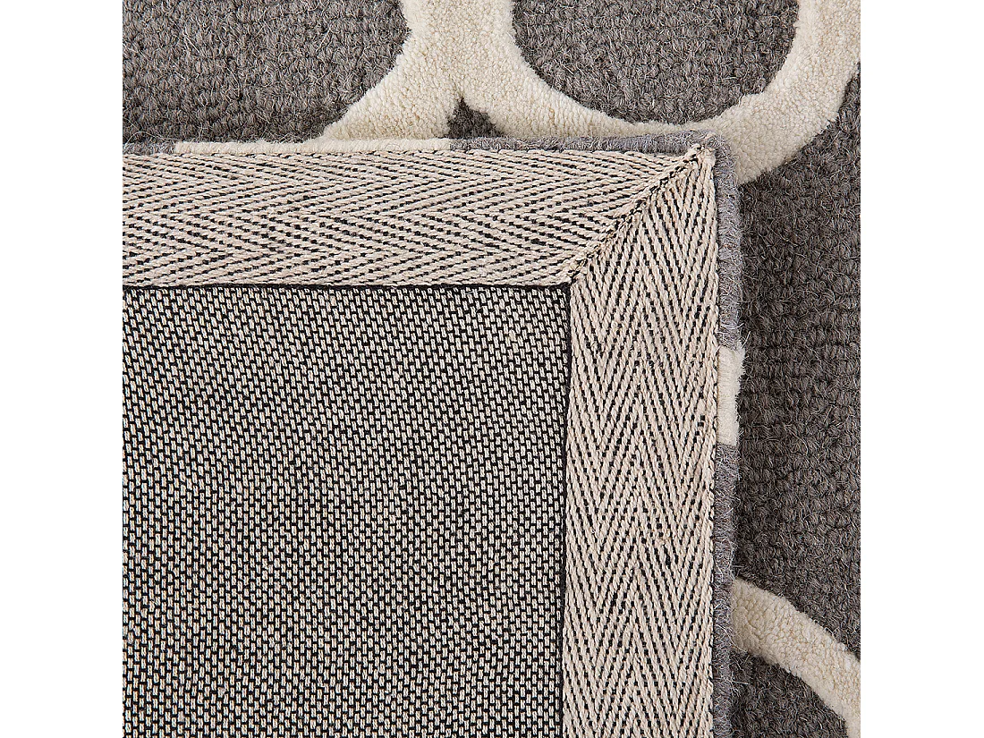 Tapis en coton et laine gris 140 x 200 cm ZILE