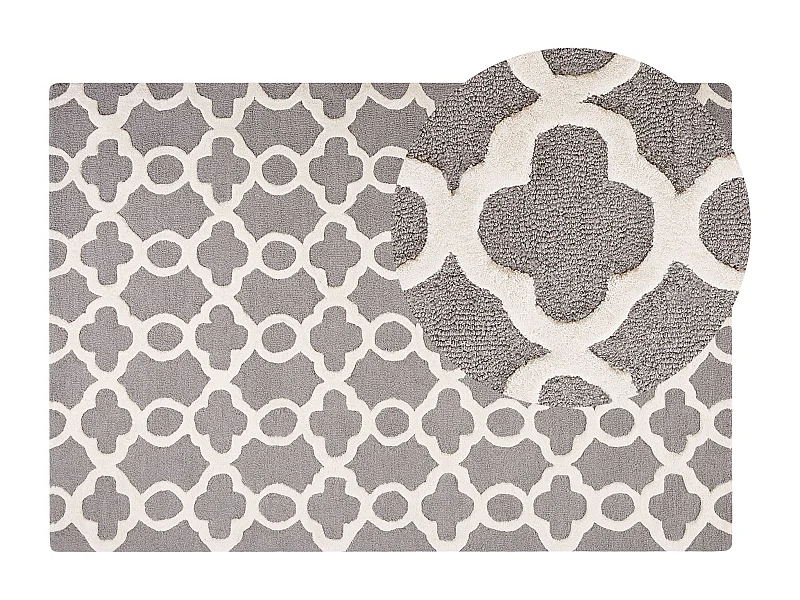 Tapis ZILE Gris 140 x 200 cm Laine