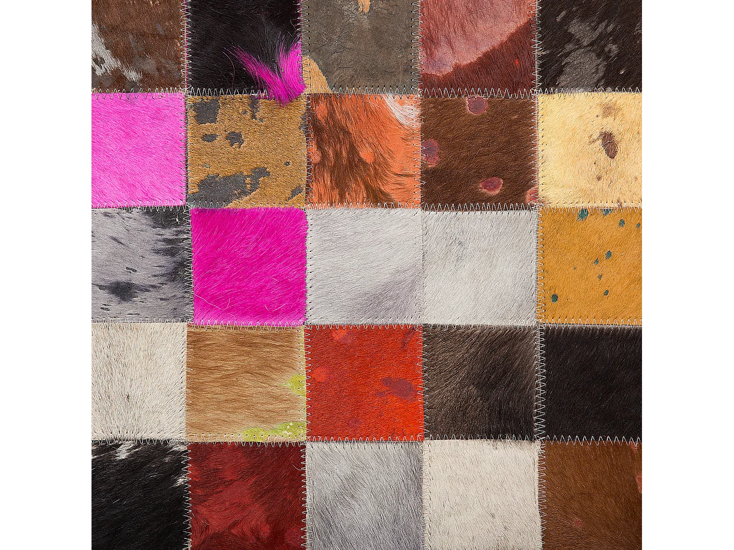 Tappeto in pelle 200 x 200 cm ENNE multicolore