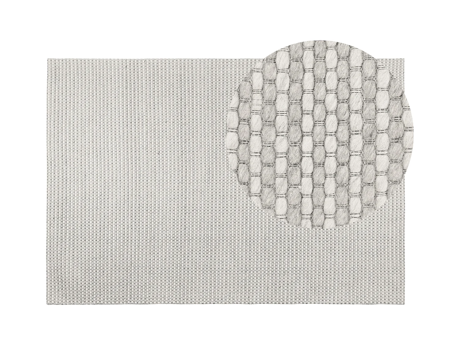 Tapis KILIS Gris 140 x 200 cm Laine