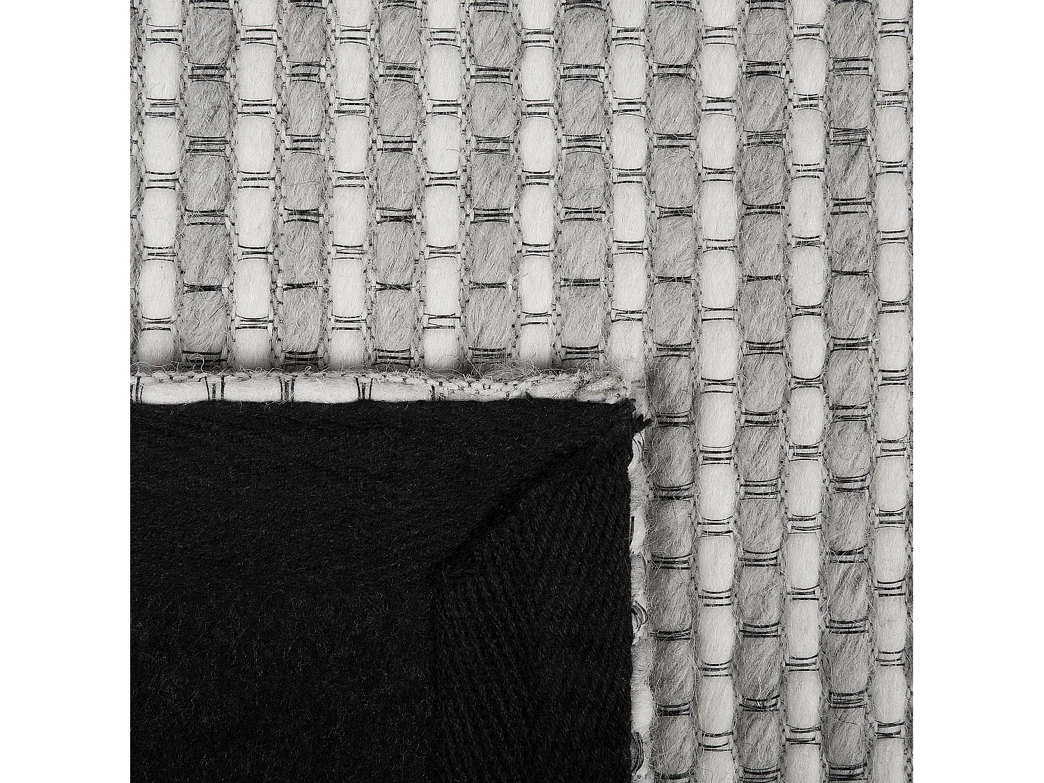 Vloerkleed wol lichtgrijs 140 x 200 cm KILIS