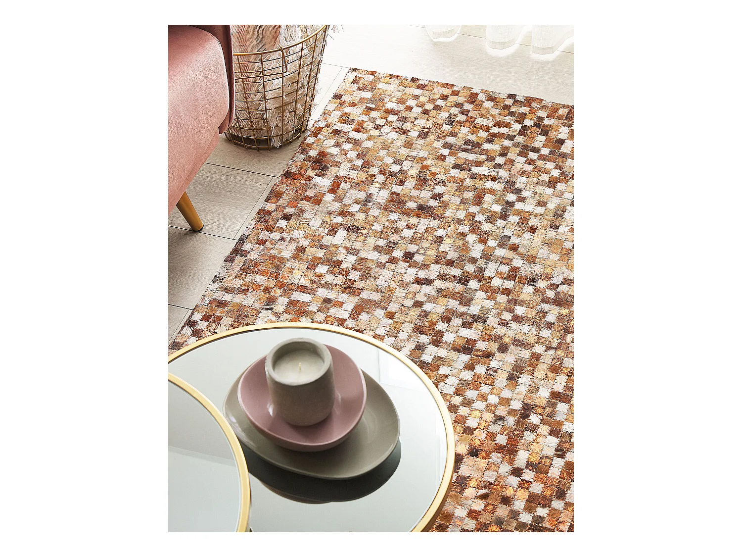 Vloerkleed TORUL 160 x 230 cm Leer Bruin