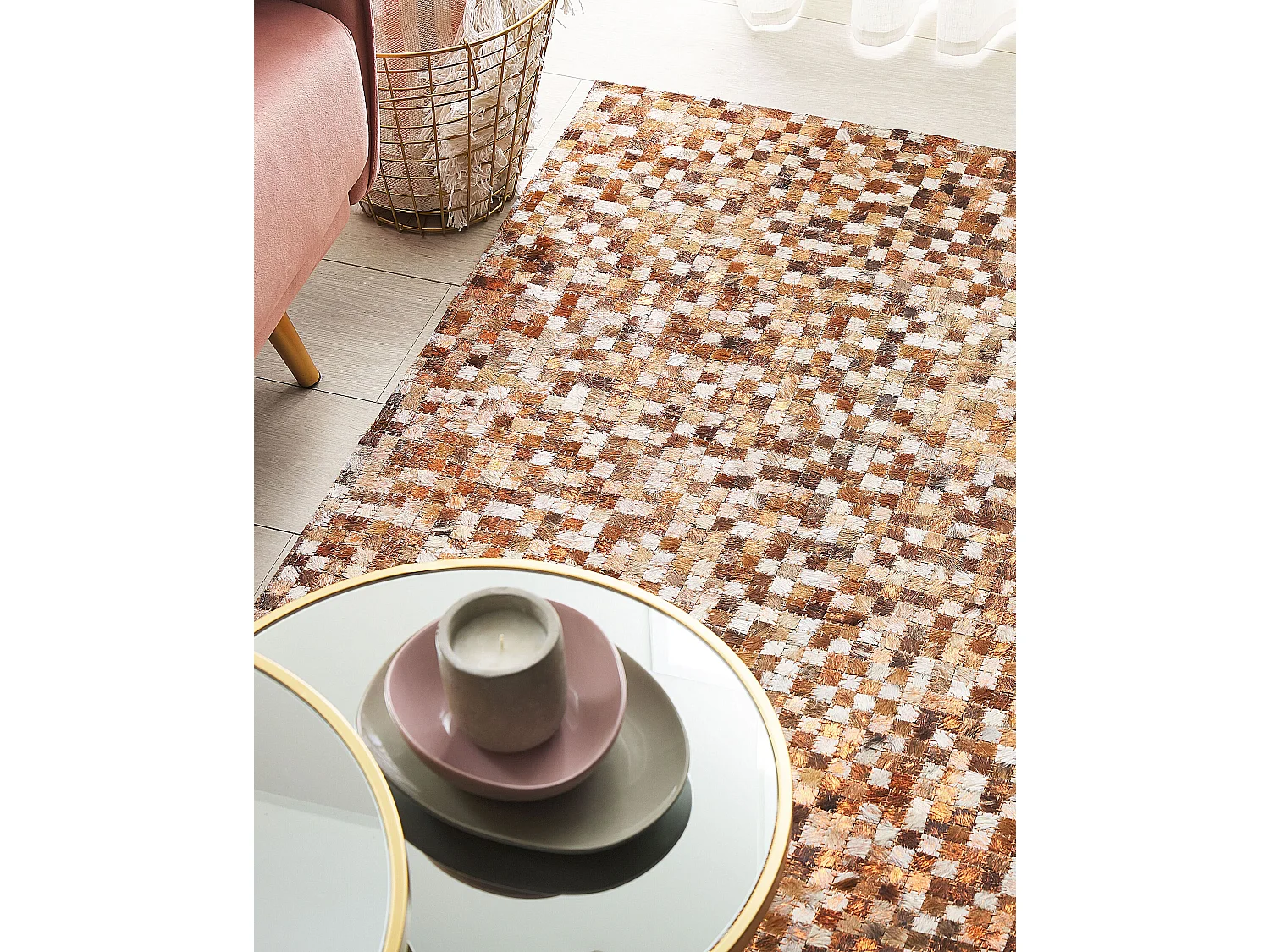 Tapis TORUL Marron 160 x 230 cm Cuir