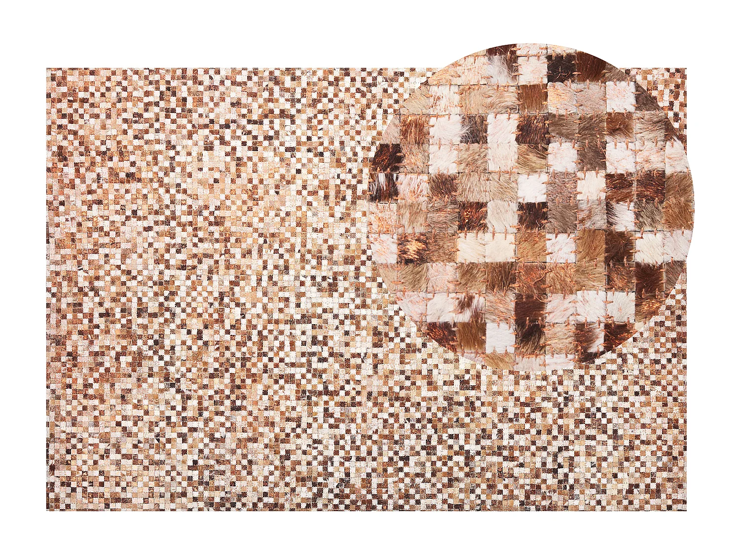 Tapete TORUL 160 x 230 cm Pele Castanho