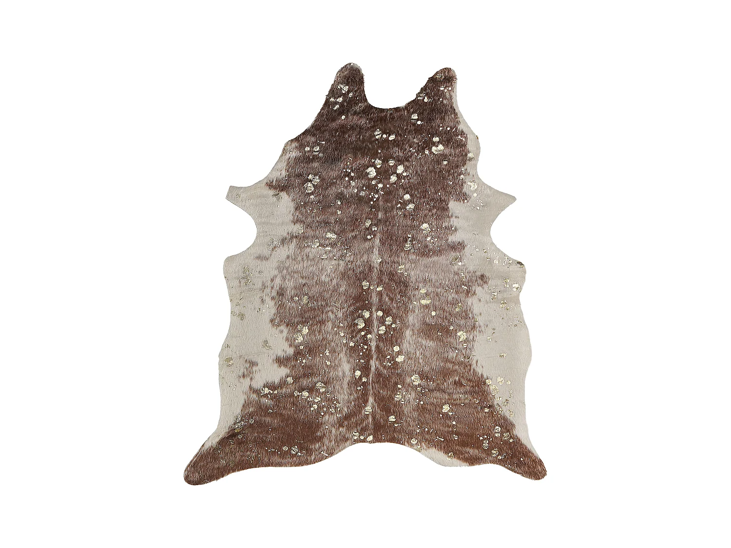 Tappeto ecopelle mucca marrone dorato 130 x 170 cm BOGONG