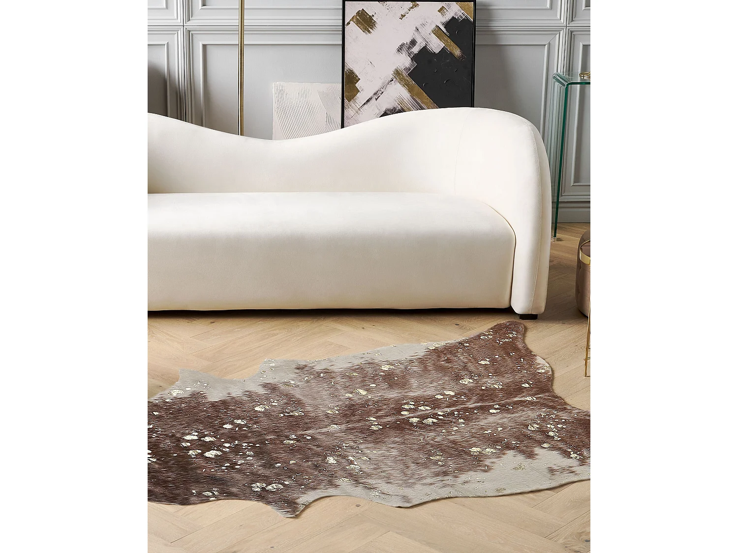 simili de vache BOGONG Marron 130 x 170 cm