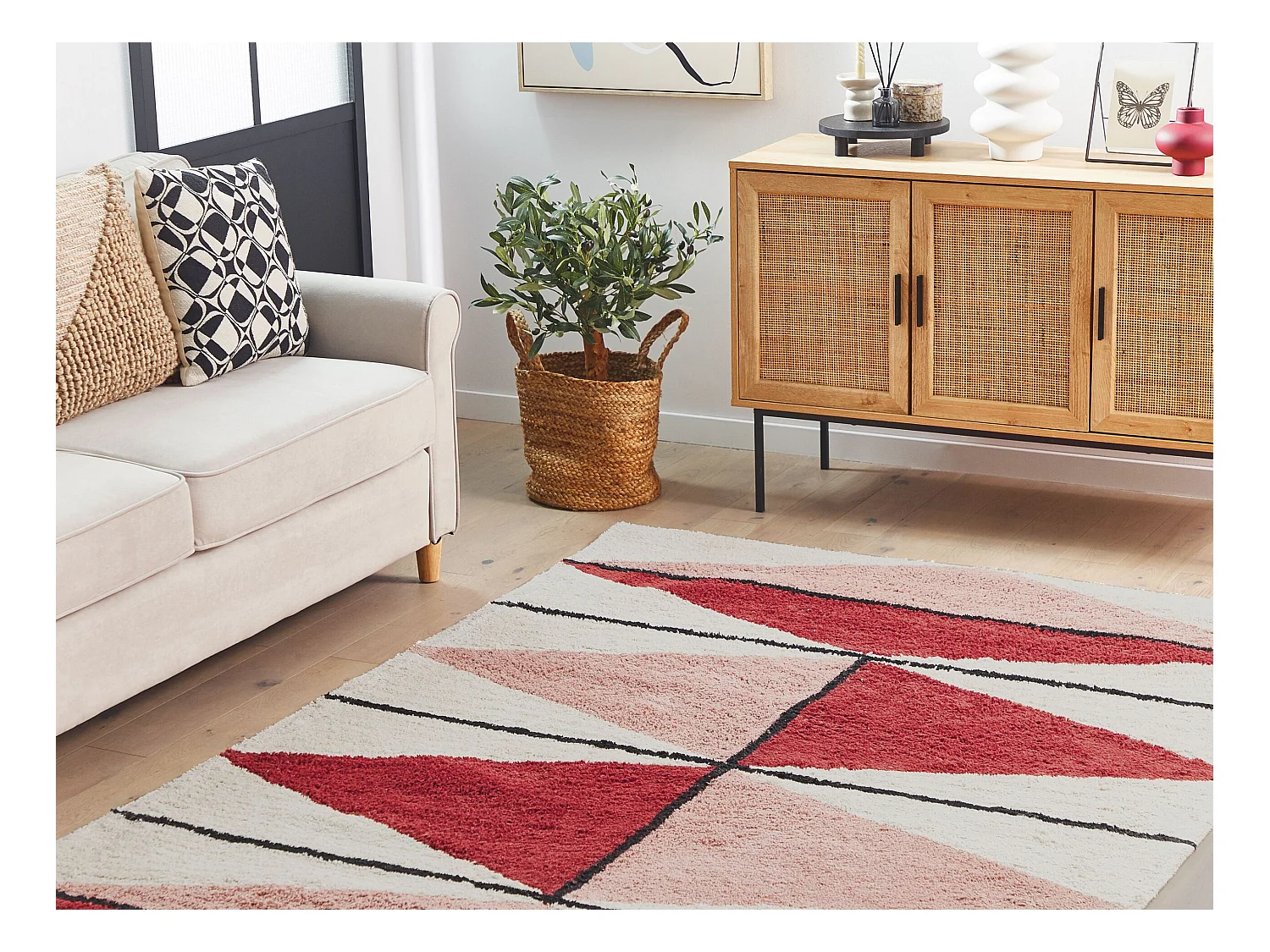 Tappeto in cotone multicolore 160 x 230 cm PURNIA