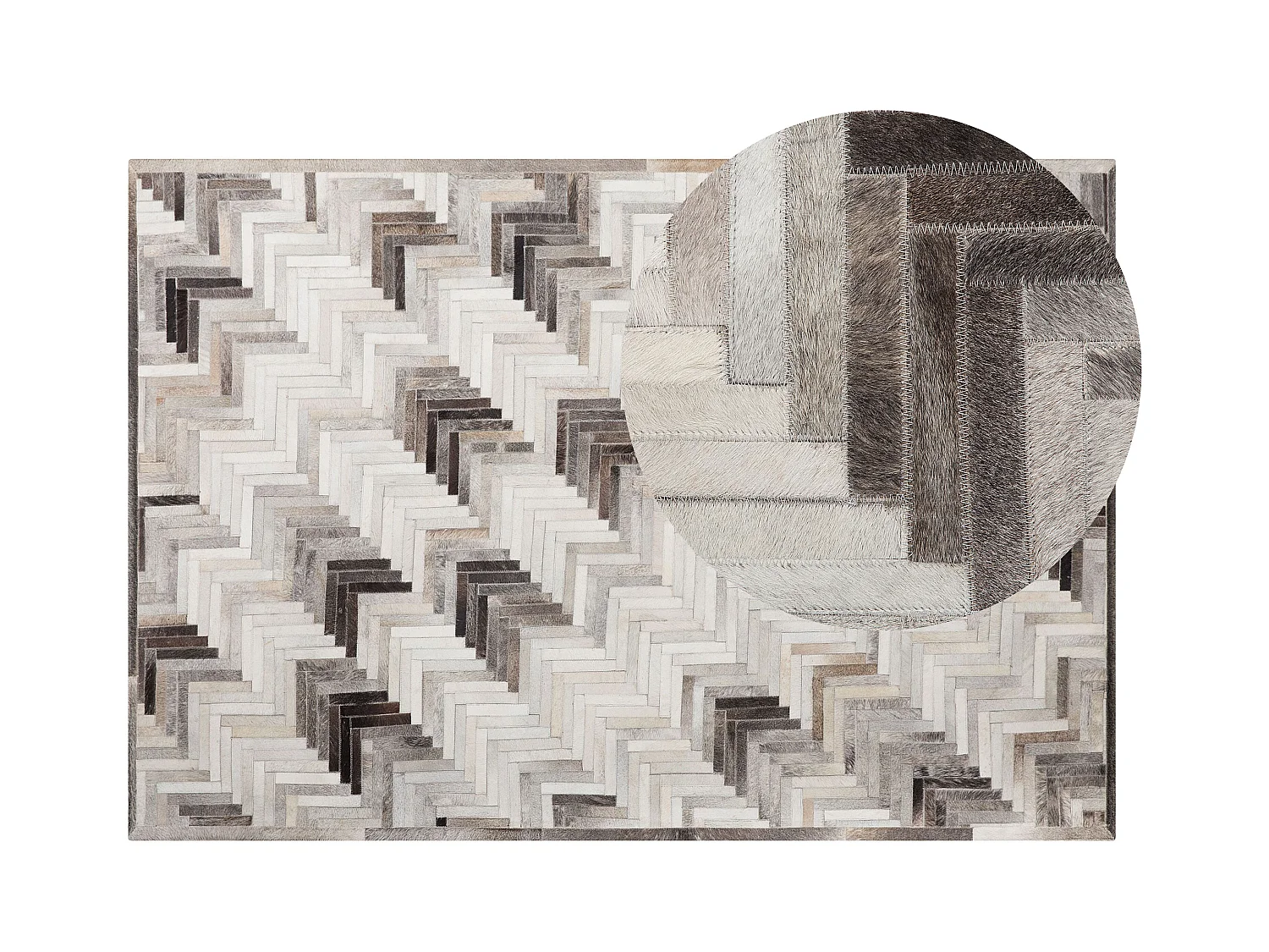 Tapis ARSUZ Gris 140 x 200 cm Cuir