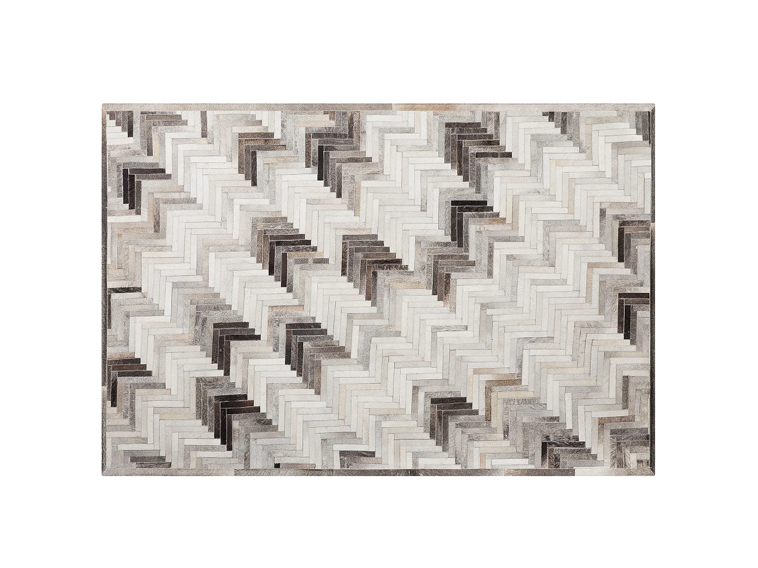 Vloerkleed ARSUZ 140 x 200 cm Leer Grijs