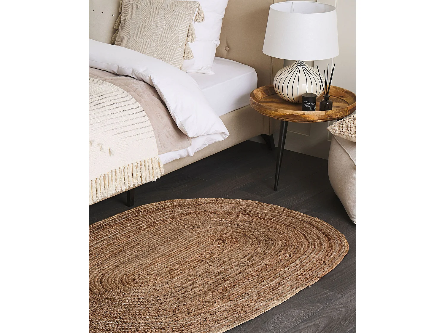 Vloerkleed DEMIRCI 100 x 150 cm Jute Beige