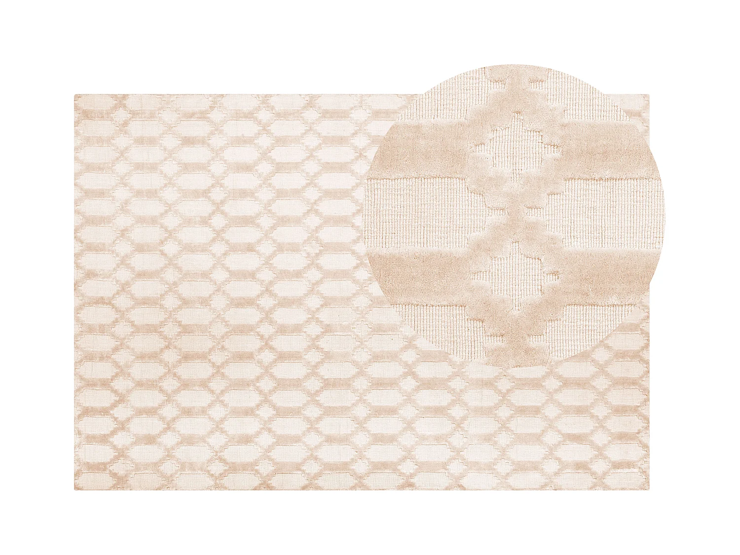 Tapis CIZRE Beige 140 x 200 cm Soie artificielle